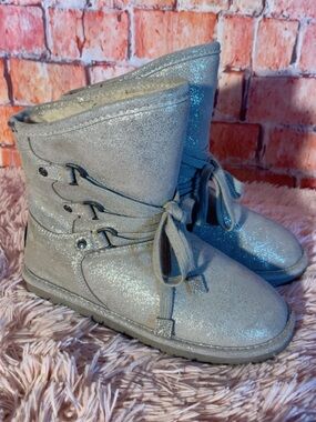 BearPaw Silver Glitter Winter Boots